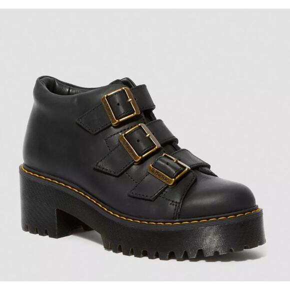 Doc Marten COPPOLA LEATHER HEELED ANKLE BOOTS - Picture 1 of 11